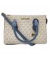 MICHAEL KORS（マイケルコース）の古着「SHEILA センタージップ サッチェル スモール  MKシグネチャー」｜ベージュ