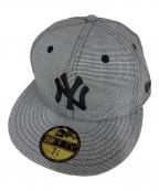 New Era×ERMENEGILDO ZEGNAニューエラ×エルメネジルド・ゼニア）の古着「59FIFTY NEW YORK YANKEES」｜グレー