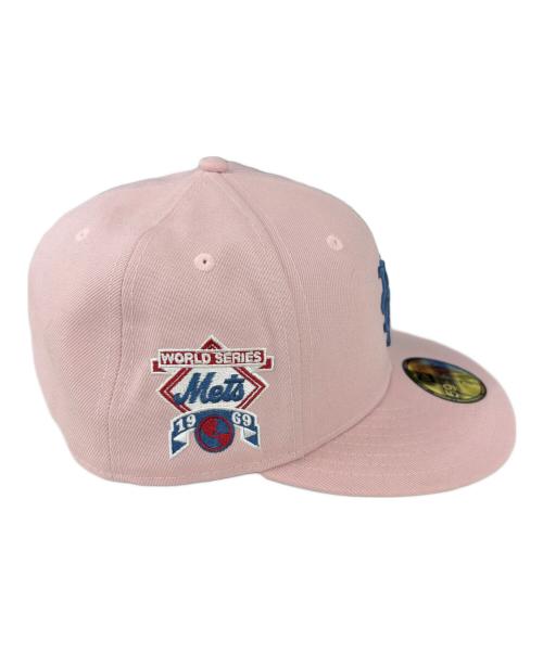New Era（ニューエラ）New Era (ニューエラ) 59FIFTY NEW YORK METS WORLD SERIES 1969 ピンク サイズ:SIZE 7 5/8(60.6cm)の古着・服飾アイテム