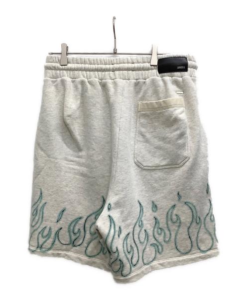 AMIRI（アミリ）AMIRI (アミリ) MA QUAD FLAMES SWEATSHORT グレー サイズ:Mの古着・服飾アイテム