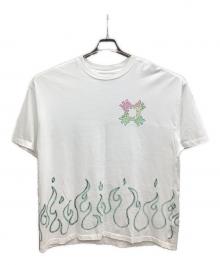 AMIRI（アミリ）の古着「MA Quad Flames オーバーサイズ Tシャツ」｜ホワイト