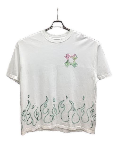 AMIRI（アミリ）AMIRI (アミリ) MA Quad Flames オーバーサイズ Tシャツ ホワイト サイズ:Lの古着・服飾アイテム