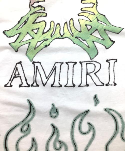 AMIRI（アミリ）AMIRI (アミリ) MA Quad Flames オーバーサイズ Tシャツ ホワイト サイズ:Lの古着・服飾アイテム