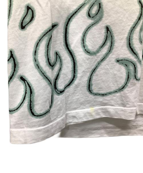 AMIRI（アミリ）AMIRI (アミリ) MA Quad Flames オーバーサイズ Tシャツ ホワイト サイズ:Lの古着・服飾アイテム