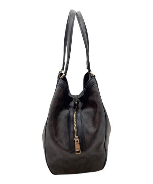 COACH（コーチ）COACH (コーチ) トートバッグ ベージュ×ブラックの古着・服飾アイテム
