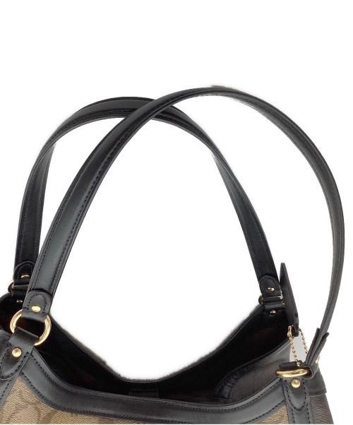 COACH（コーチ）COACH (コーチ) トートバッグ ベージュ×ブラックの古着・服飾アイテム