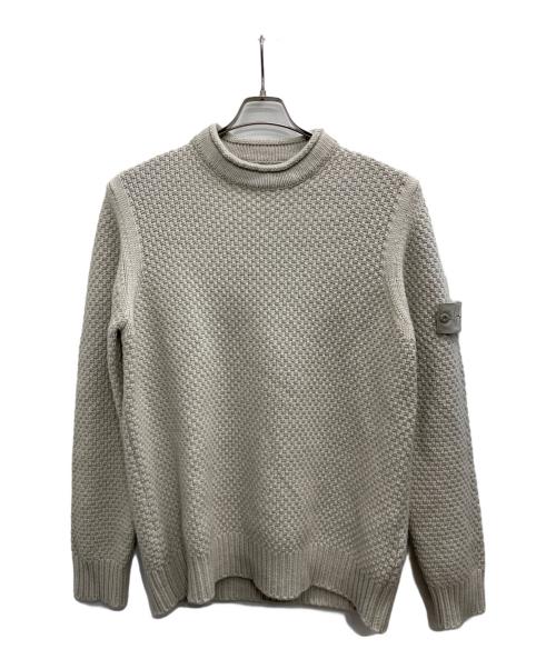 STONE ISLAND（ストーンアイランド）STONE ISLAND (ストーンアイランド) ワッフルニットセーター　ウール・カシミア混　Ghost Piece（ゴーストピース）　 ベージュ サイズ:XLの古着・服飾アイテム