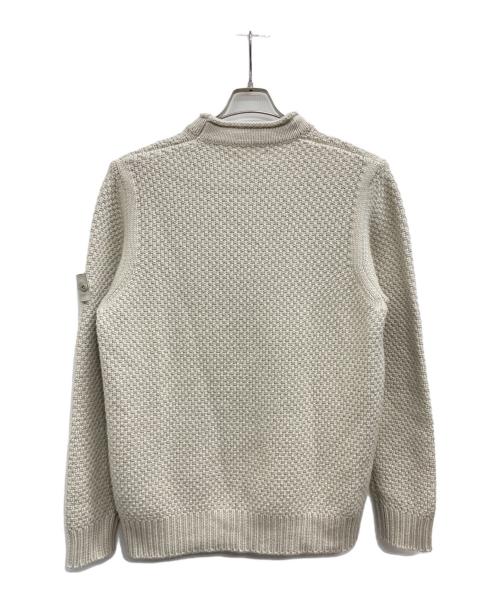 STONE ISLAND（ストーンアイランド）STONE ISLAND (ストーンアイランド) ワッフルニットセーター　ウール・カシミア混　Ghost Piece（ゴーストピース）　 ベージュ サイズ:XLの古着・服飾アイテム
