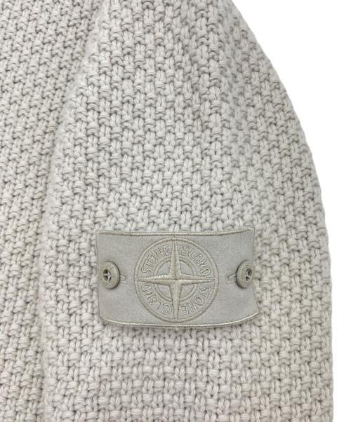 STONE ISLAND（ストーンアイランド）STONE ISLAND (ストーンアイランド) ワッフルニットセーター　ウール・カシミア混　Ghost Piece（ゴーストピース）　 ベージュ サイズ:XLの古着・服飾アイテム
