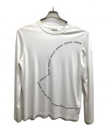 MONCLER（モンクレール）の古着「マーク型ロゴ クルーネック 長袖 Tシャツ」｜ホワイト