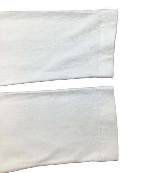 MONCLER（モンクレール）MONCLER (モンクレール) マーク型ロゴ クルーネック 長袖 Tシャツ ホワイト サイズ:表記なしの古着・服飾アイテム