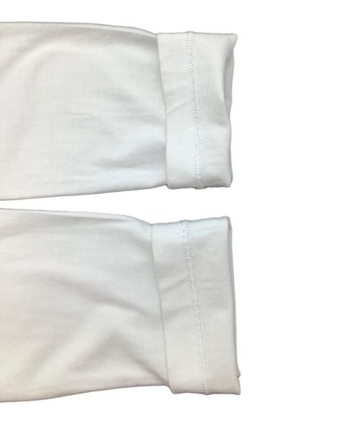 MONCLER（モンクレール）MONCLER (モンクレール) マーク型ロゴ クルーネック 長袖 Tシャツ ホワイト サイズ:表記なしの古着・服飾アイテム