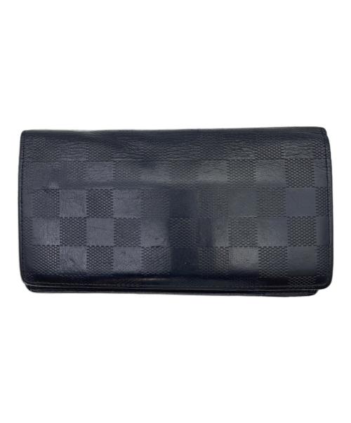 LOUIS VUITTON（ルイ ヴィトン）LOUIS VUITTON (ルイ ヴィトン) ポルトフォイユ・ブラザ　2つ折り財布 ブラックの古着・服飾アイテム