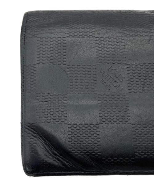 LOUIS VUITTON（ルイ ヴィトン）LOUIS VUITTON (ルイ ヴィトン) ポルトフォイユ・ブラザ　2つ折り財布 ブラックの古着・服飾アイテム