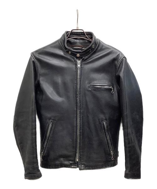 Schott（ショット）Schott (ショット) シングルライダースジャケット ブラック サイズ:36の古着・服飾アイテム