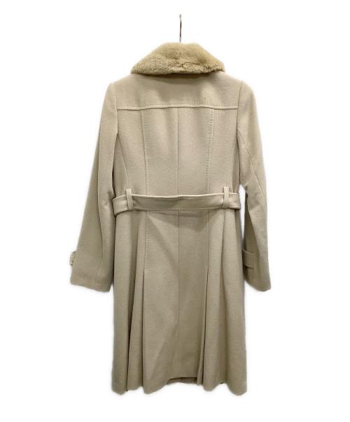 BURBERRY LONDON（バーバリーロンドン）BURBERRY LONDON (バーバリーロンドン) ファー付きロングコート ベージュ サイズ:40の古着・服飾アイテム