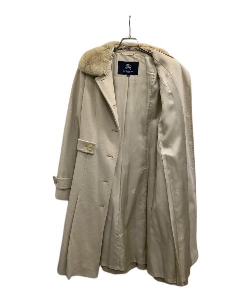 BURBERRY LONDON（バーバリーロンドン）BURBERRY LONDON (バーバリーロンドン) ファー付きロングコート ベージュ サイズ:40の古着・服飾アイテム