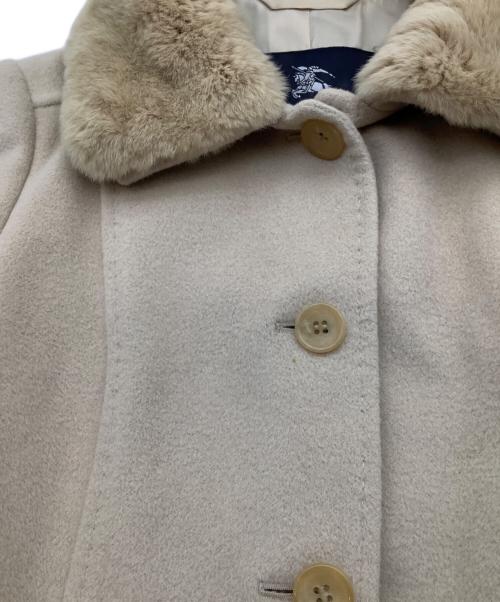 BURBERRY LONDON（バーバリーロンドン）BURBERRY LONDON (バーバリーロンドン) ファー付きロングコート ベージュ サイズ:40の古着・服飾アイテム