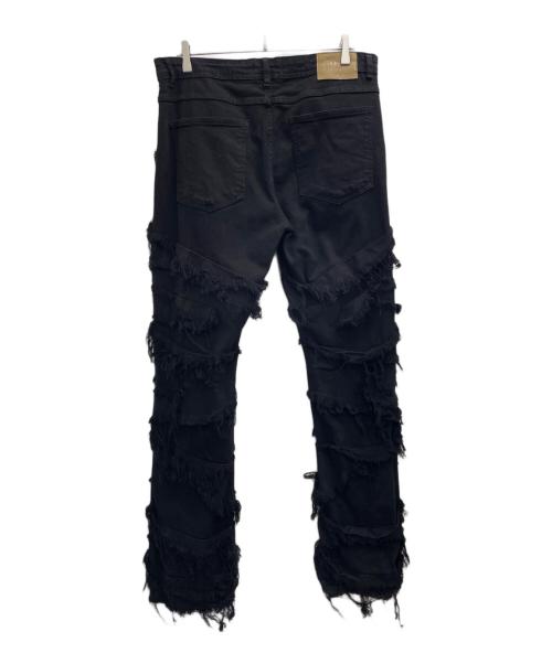 ROARDENIM（ロアーデニム）ROARDENIM (ロアーデニム) フレア フレイヤード スタックデニム ブラック サイズ:38×34の古着・服飾アイテム