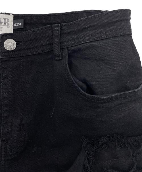 ROARDENIM（ロアーデニム）ROARDENIM (ロアーデニム) フレア フレイヤード スタックデニム ブラック サイズ:38×34の古着・服飾アイテム