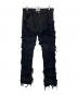 ROARDENIM（ロアーデニム）の古着「フレア フレイヤード スタックデニム」｜ブラック