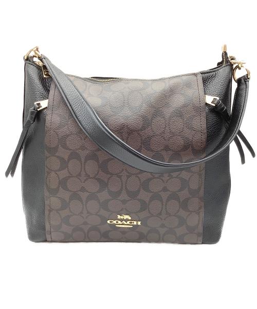 COACH（コーチ）COACH (コーチ) 2WAYバッグ　シグネチャー ブラウンの古着・服飾アイテム