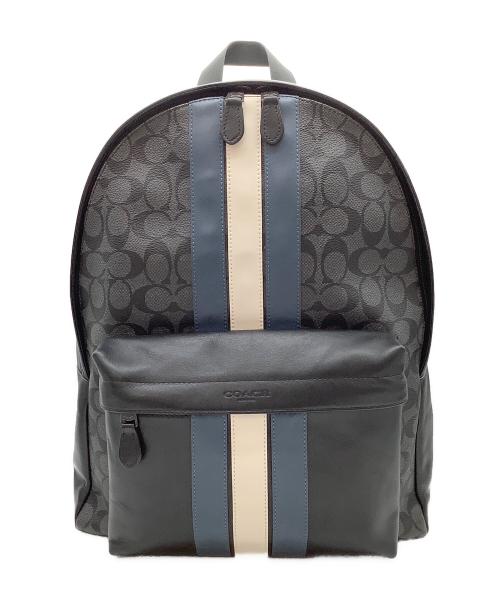 COACH（コーチ）COACH (コーチ) リュック　シグネチャー ネイビーの古着・服飾アイテム