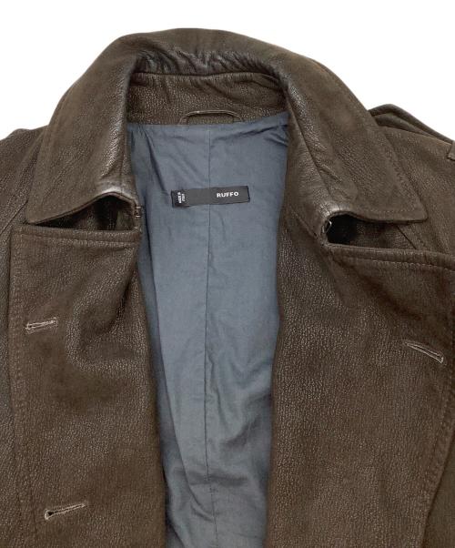 RUFFO（ルッフォ）RUFFO (ルッフォ) ラムレザージャケット ブラウン サイズ:40の古着・服飾アイテム