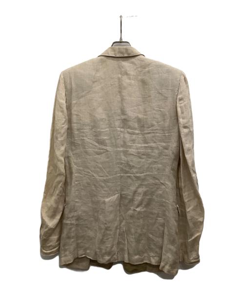 DOLCE & GABBANA（ドルチェ＆ガッバーナ）DOLCE & GABBANA (ドルチェ＆ガッバーナ) シルク混テーラードジャケット ベージュ サイズ:48の古着・服飾アイテム