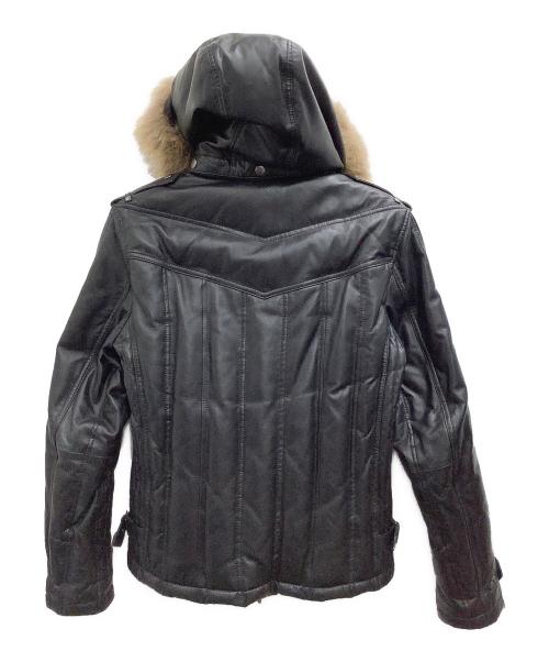 Liugoo Leathers（リューグーレザーズ）Liugoo Leathers (リューグーレザーズ) ダウンジャケット ブラック サイズ:Lの古着・服飾アイテム