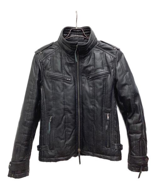 Liugoo Leathers（リューグーレザーズ）Liugoo Leathers (リューグーレザーズ) ダウンジャケット ブラック サイズ:Lの古着・服飾アイテム