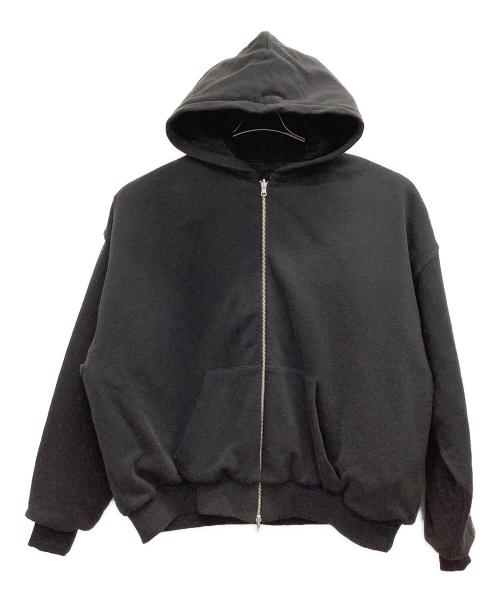 KEISUKE YOSHIDA（ケイスケヨシダ）KEISUKE YOSHIDA (ケイスケヨシダ) Quilted Silk Lining Hoodie ブラック サイズ:Sの古着・服飾アイテム