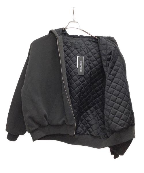 KEISUKE YOSHIDA（ケイスケヨシダ）KEISUKE YOSHIDA (ケイスケヨシダ) Quilted Silk Lining Hoodie ブラック サイズ:Sの古着・服飾アイテム