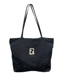 FENDI（フェンディ）の古着「トートバッグ　ズッカ」｜ブラック