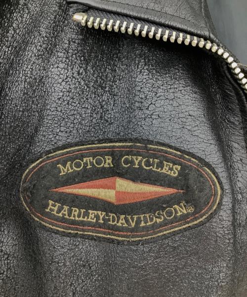 HARLEY-DAVIDSON（ハーレーダビッドソン）HARLEY-DAVIDSON (ハーレーダビッドソン) シングルライダースジャケット ブラック サイズ:Lの古着・服飾アイテム