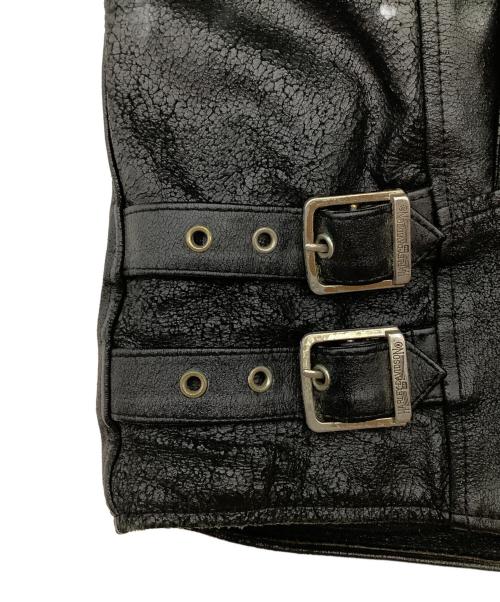 HARLEY-DAVIDSON（ハーレーダビッドソン）HARLEY-DAVIDSON (ハーレーダビッドソン) シングルライダースジャケット ブラック サイズ:Lの古着・服飾アイテム