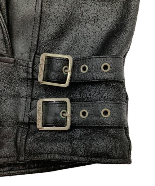 HARLEY-DAVIDSON（ハーレーダビッドソン）HARLEY-DAVIDSON (ハーレーダビッドソン) シングルライダースジャケット ブラック サイズ:Lの古着・服飾アイテム
