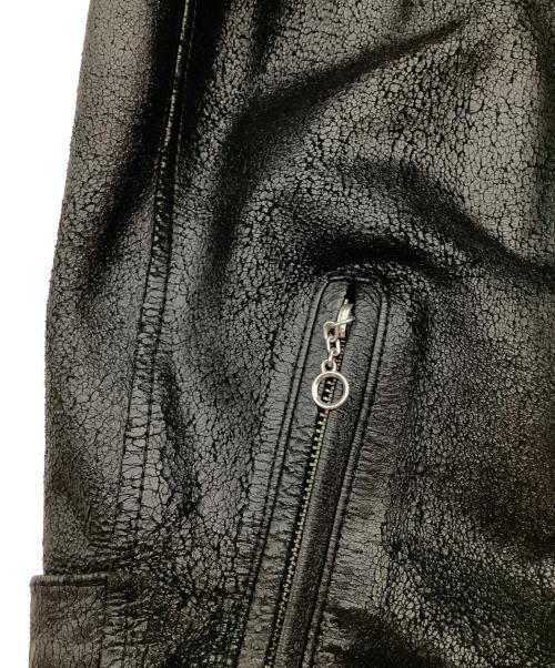 HARLEY-DAVIDSON（ハーレーダビッドソン）HARLEY-DAVIDSON (ハーレーダビッドソン) シングルライダースジャケット ブラック サイズ:Lの古着・服飾アイテム
