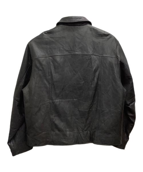 Eddie Bauer（エディーバウアー）Eddie Bauer (エディーバウアー) レザージャケット ブラック サイズ:XLの古着・服飾アイテム