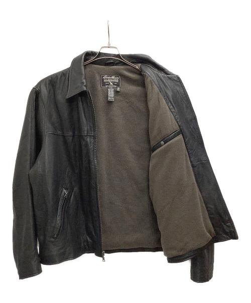 Eddie Bauer（エディーバウアー）Eddie Bauer (エディーバウアー) レザージャケット ブラック サイズ:XLの古着・服飾アイテム