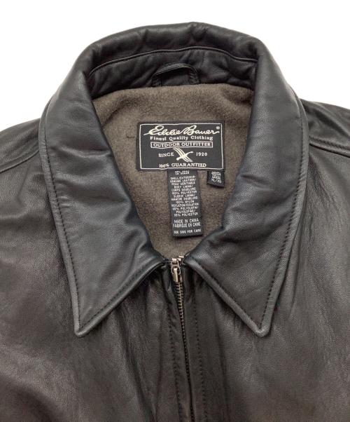 Eddie Bauer（エディーバウアー）Eddie Bauer (エディーバウアー) レザージャケット ブラック サイズ:XLの古着・服飾アイテム