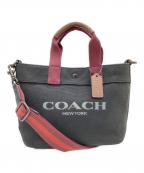 COACHコーチ）の古着「トート20　カラーブロック　CU299」｜ブラック