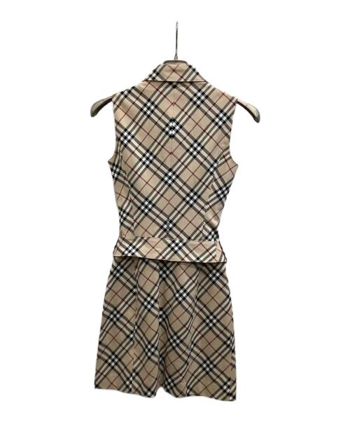 BURBERRY LONDON（バーバリーロンドン）BURBERRY LONDON (バーバリーロンドン) ノースリーブワンピース ベージュ サイズ:38の古着・服飾アイテム