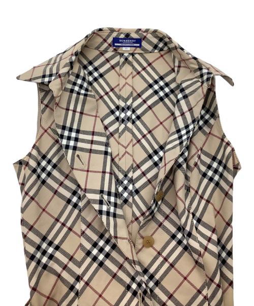 BURBERRY LONDON（バーバリーロンドン）BURBERRY LONDON (バーバリーロンドン) ノースリーブワンピース ベージュ サイズ:38の古着・服飾アイテム