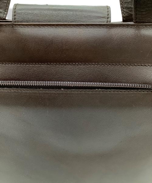 GUCCI（グッチ）GUCCI (グッチ) レザーハンドバッグ ブラウンの古着・服飾アイテム