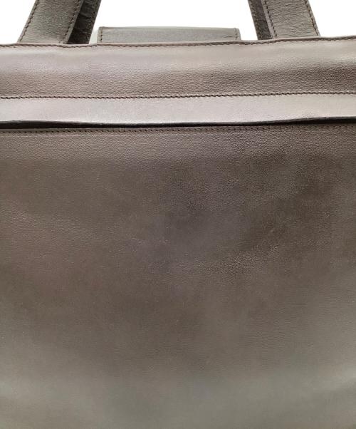 GUCCI（グッチ）GUCCI (グッチ) レザーハンドバッグ ブラウンの古着・服飾アイテム