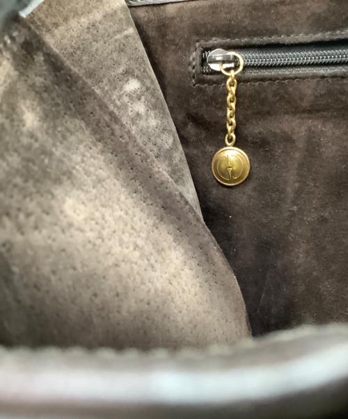 GUCCI（グッチ）GUCCI (グッチ) レザーハンドバッグ ブラウンの古着・服飾アイテム