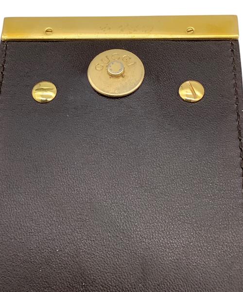 GUCCI（グッチ）GUCCI (グッチ) レザーハンドバッグ ブラウンの古着・服飾アイテム