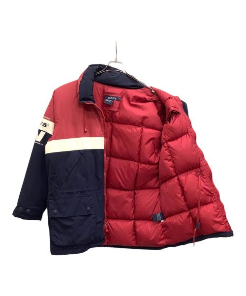 NAUTICA（ノーティカ）NAUTICA (ノーティカ) ダウンジャケット ネイビー×レッド サイズ:Lの古着・服飾アイテム