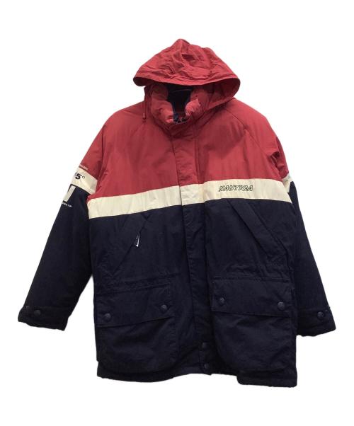 NAUTICA（ノーティカ）NAUTICA (ノーティカ) ダウンジャケット ネイビー×レッド サイズ:Lの古着・服飾アイテム